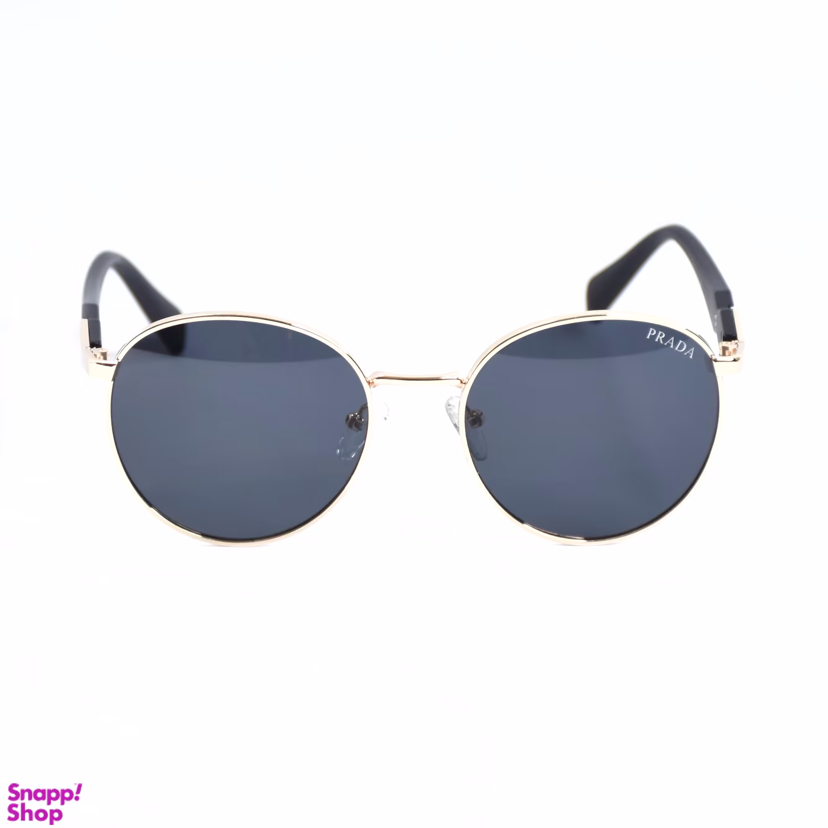عینک آفتابی طرح PRADA کد 23249 رنگ طلایی شیشه دودی
