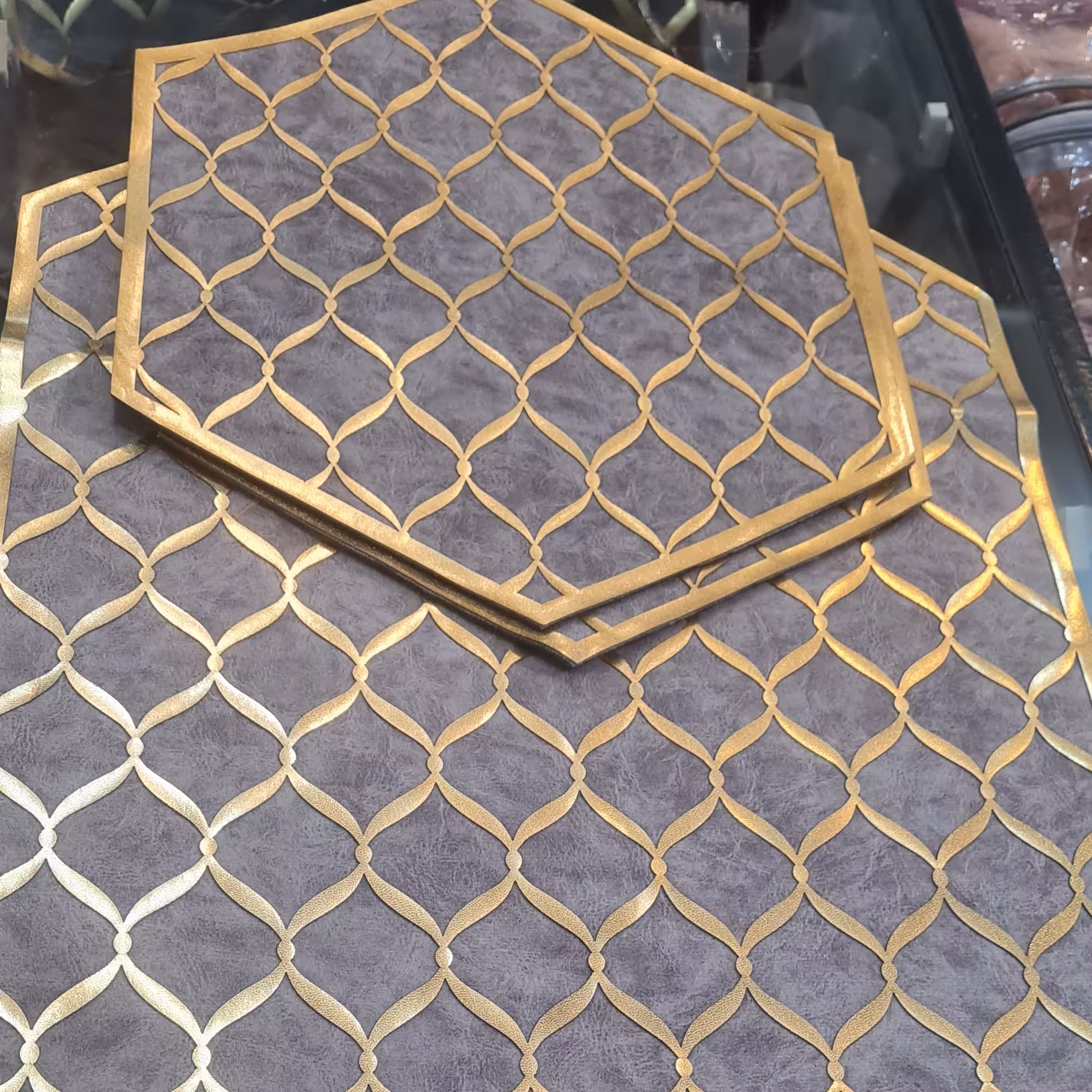 رومیزی 3 تکه طرح  موج 