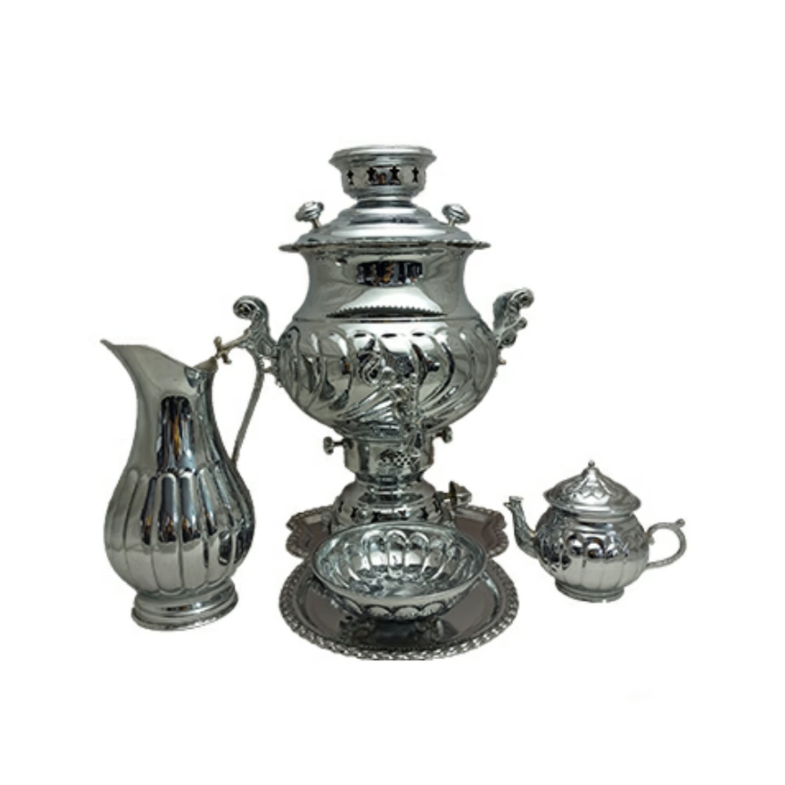 سرویس سماور طوفان 8لیتر پیچ لب ریخته /موجود نمیشود/