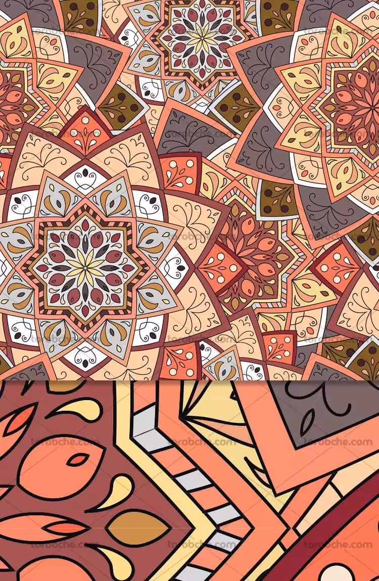 وکتور پس زمینه پترن اسلیمی | گرافیک با طعم تربچه