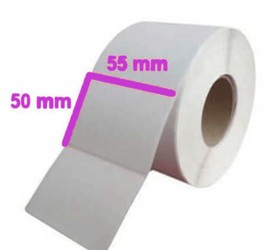 لیبل50*55پستی زیره سفید