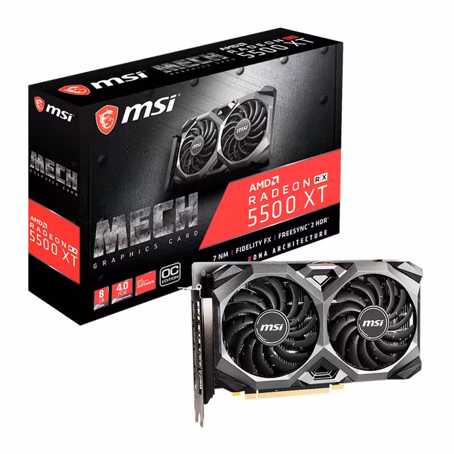 کارت گرافیک  ام اس آی مدل Radeon RX 5500 XT MECH 8G OC با حافظه 8 گیگابایت