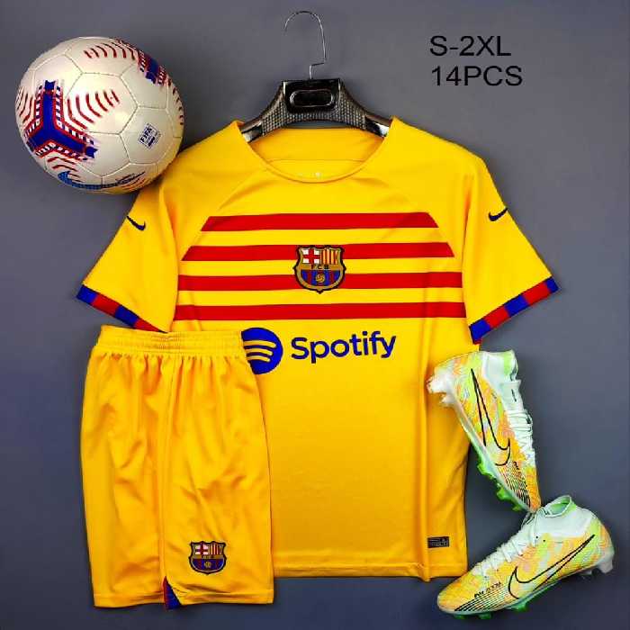 کیت چهارم بارسلونا 2023-2022 (پیراهن شورت) ورژن هواداری