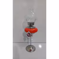 جا شمعی سرامیک پایه استیل طرح چراغ نفتی کد 103