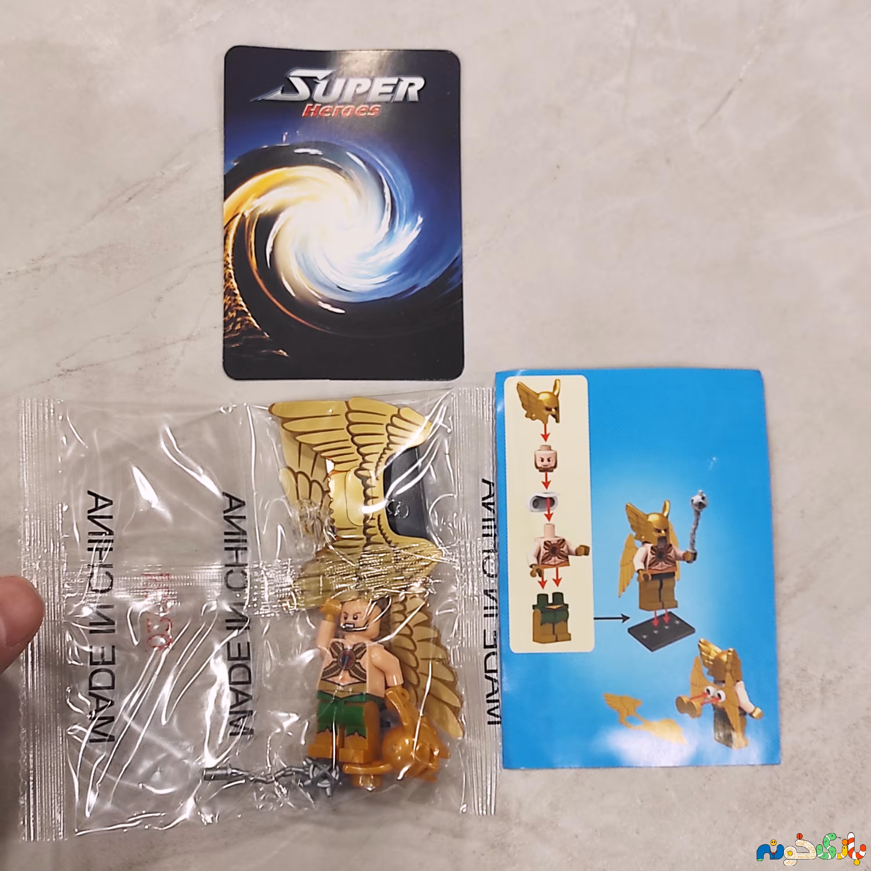 لگو فله ای بدون جعبه تکی Hawkman وارداتی ارتفاع 4 سانت 