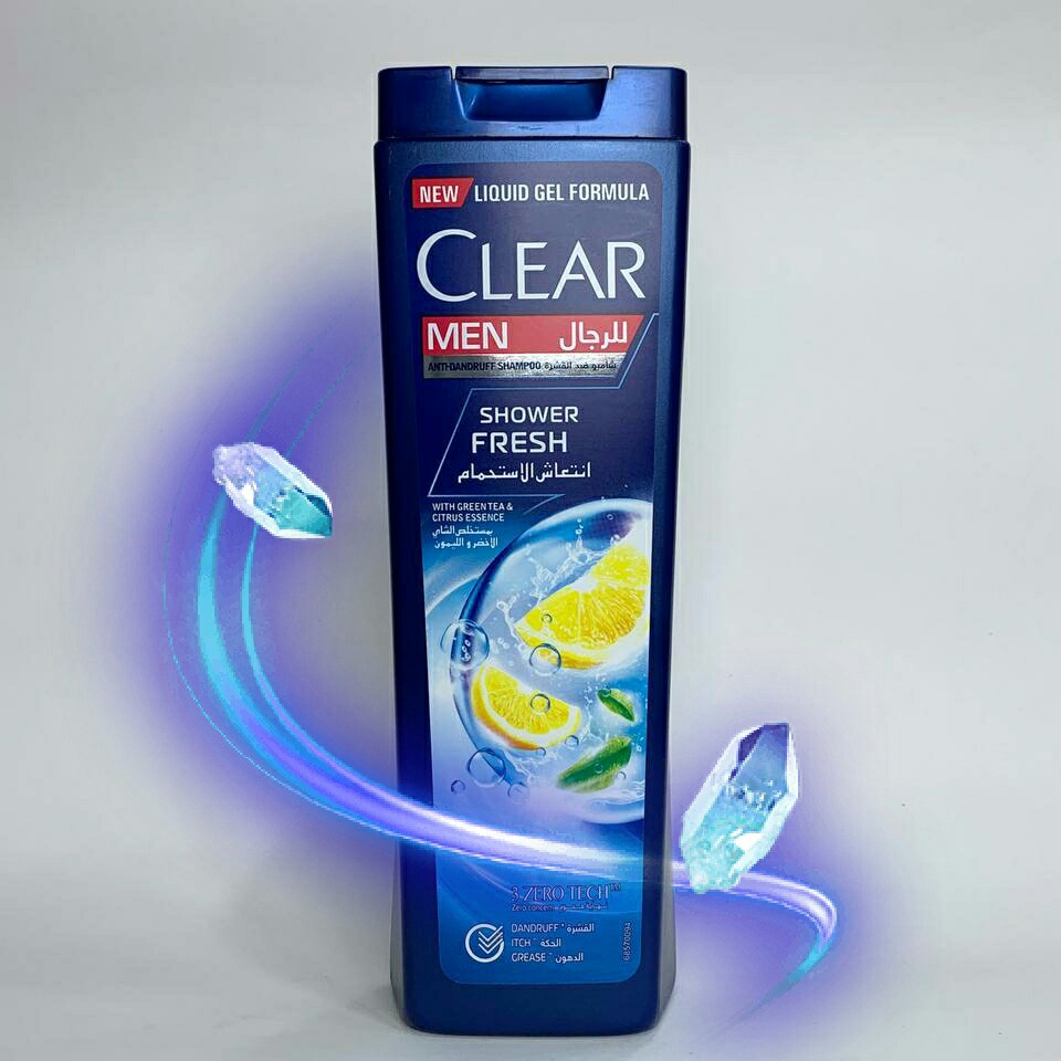 شامپو ضد شوره چای سبز و مرکبات و لیمو مردانه کلیر clear ساخت امارات