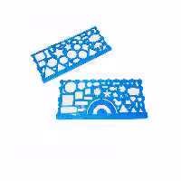 ست خط کش نشکن شابلونی مدل Flexible بسته 2 عددی