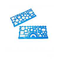 ست خط کش نشکن شابلونی مدل Flexible بسته 2 عددی