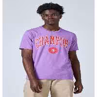تی شرت بنفش مردانه خدمه اورجینال Champion