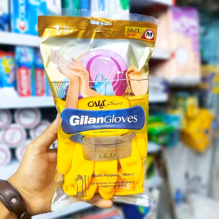 دستکش ظرفشویی گیلان ساق بلند سایز متوسط