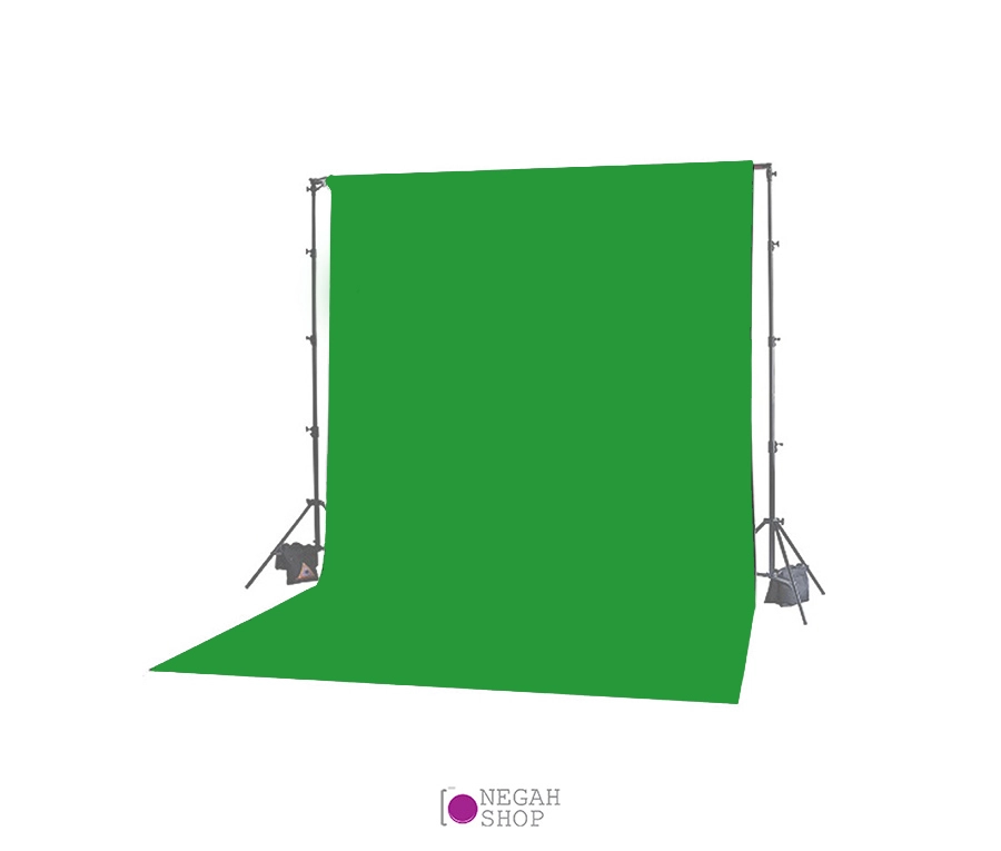 فون پارچه ای سبز با جای لوله 2*3 متر