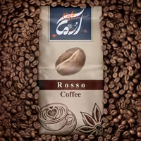 قهوه روسو نیم کیلویی 50 درصد روبوستا 50 درصد عربیکا Rosso