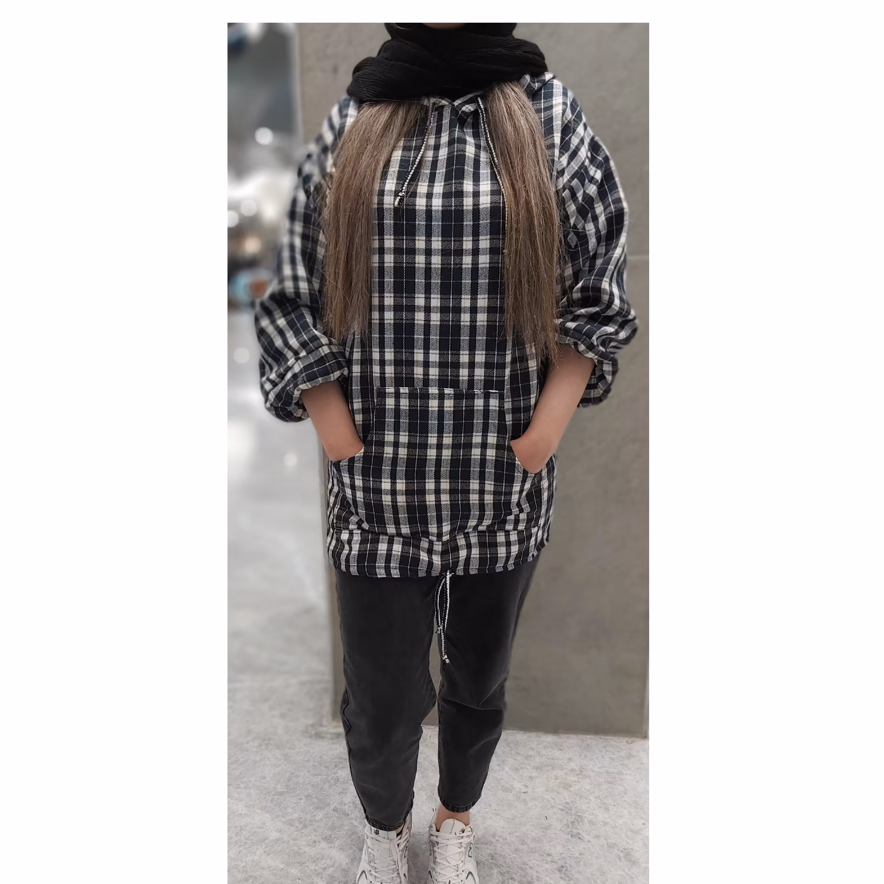 هودی. هودی چهارخونه.هودی دخترانه.هودی شیک.چهارخانه.هودی چهارخانه