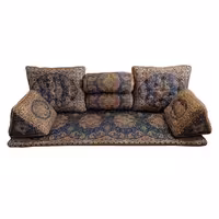 ست 7 تکه پشتی ترمه مدل شاه نشین - کد 3131