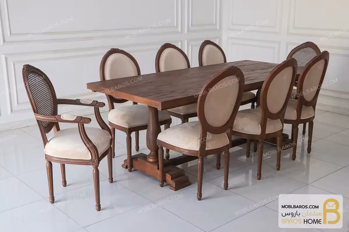 میز ناهارخوری چوبی بهناز کد 2