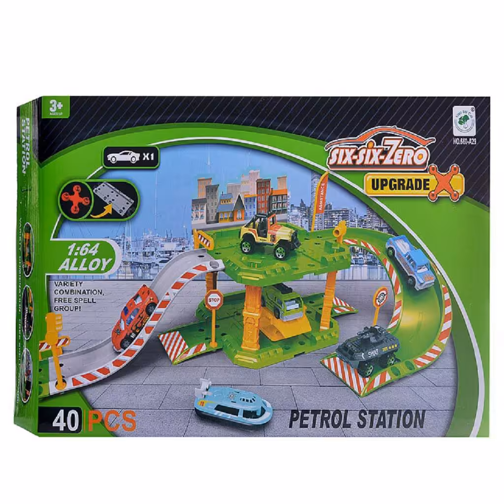 پارکینگ طبقاتی با یک ماشین فلزی 40 قطعه ارسال رایگان 