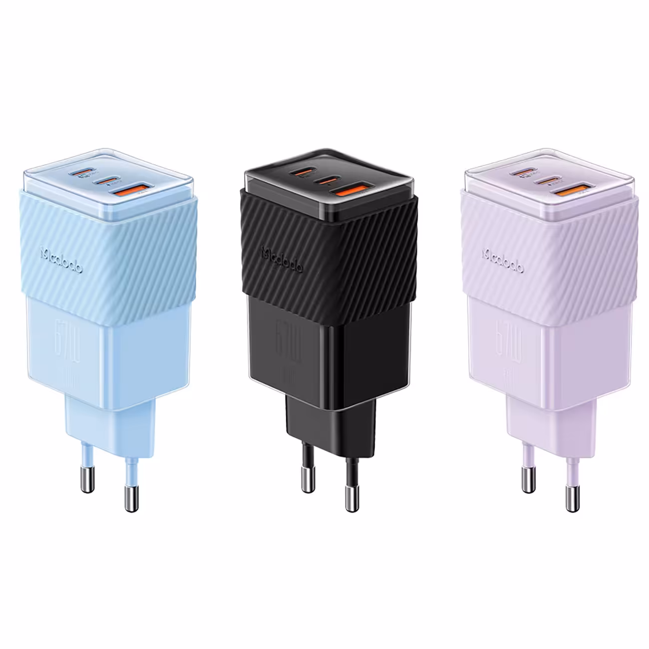 شارژر دیواری یو اس بی و تایپ سی 67 وات مک دودو CH-150