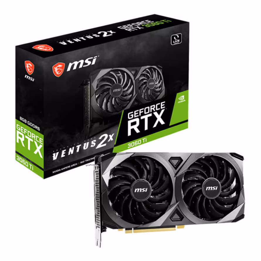 کارت گرافیک ام اس آی RTX 3060 Ti VENTUS 2X