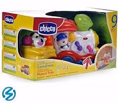اسباب بازی قطار چیکو موزیکال چراغدار با موزیک و صدای حیوانات متنوع  chicco baby train