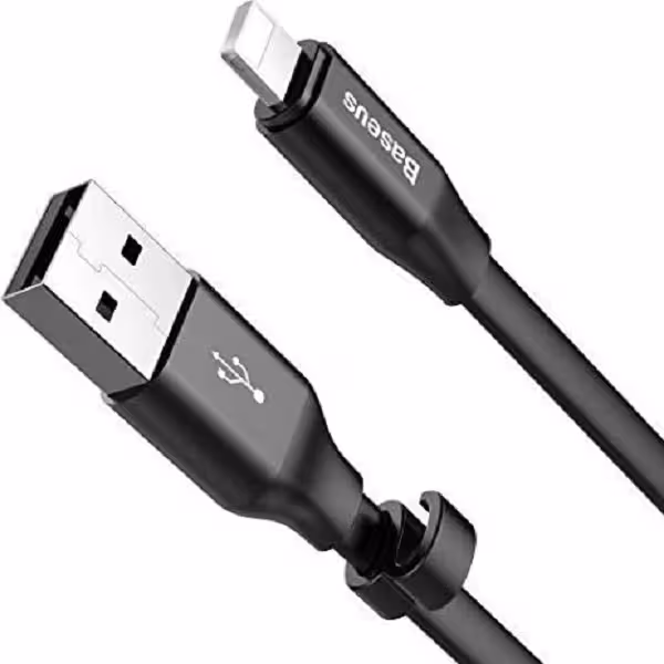 کابل پاوربانکی دوکاره لایتنینگ،میکرو USB با طول 23 سانتی متر باسئوس مدل CALMBJ-B01-I