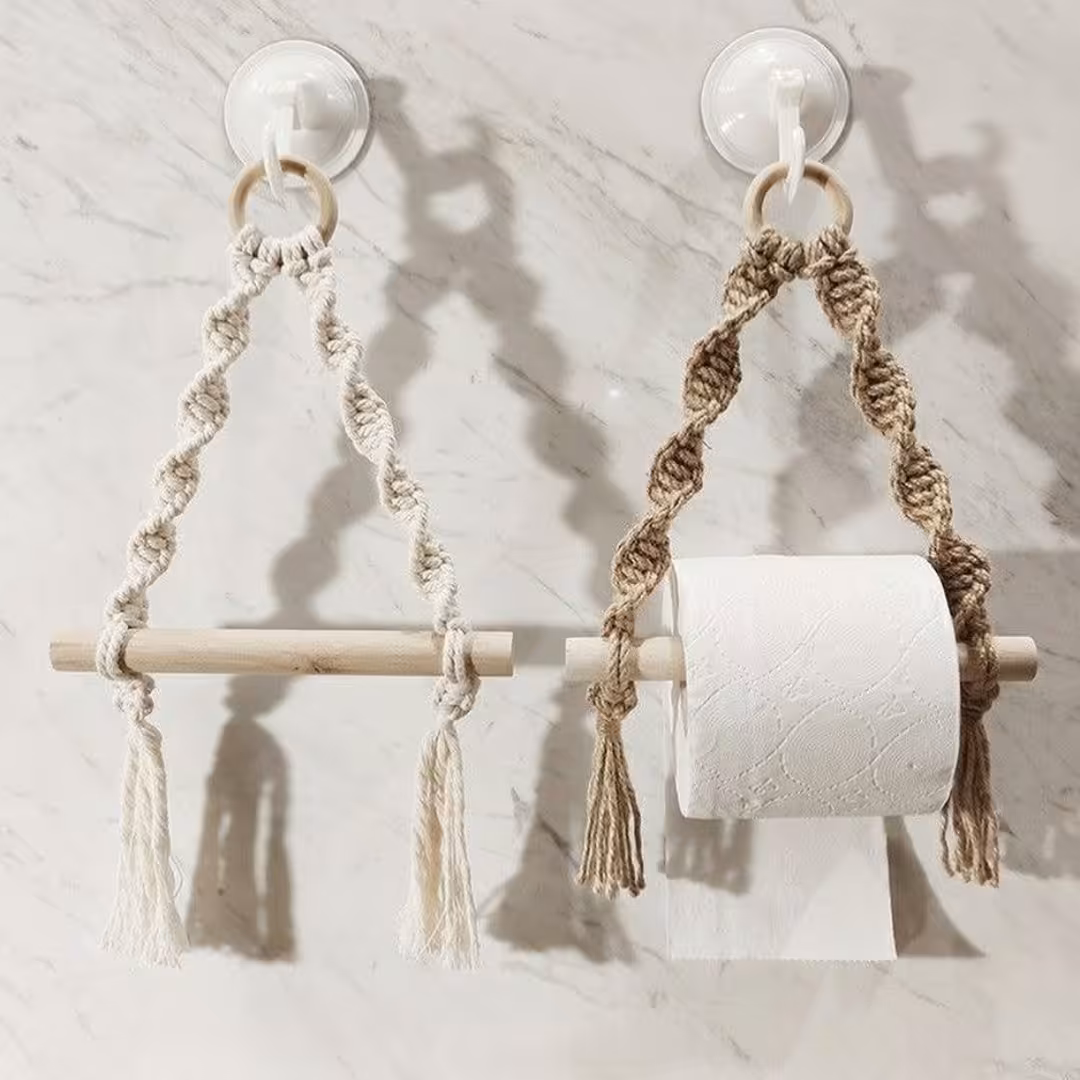 جا دستمالی و جا حوله ای مکرومه بافی