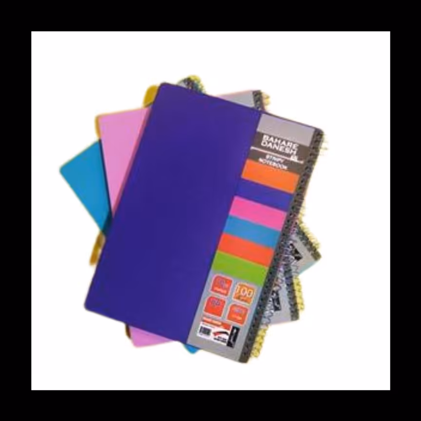 دفتر 100 برگ سیمی جلد طلقی بهار  دانش تک جلدی