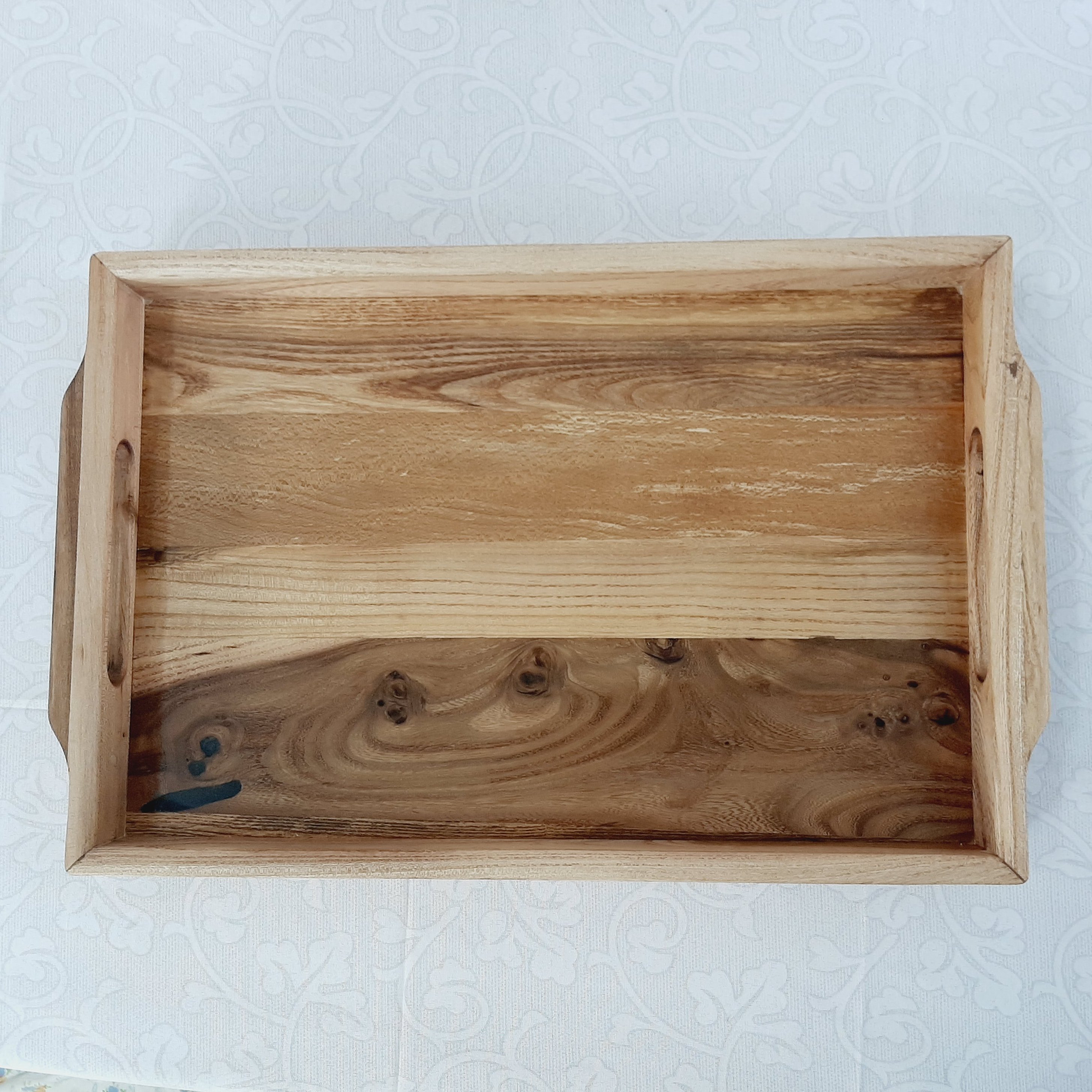 سینی چوبی مستطیل طرح پرنیا ابعاد 45در29( ارسال با پست)