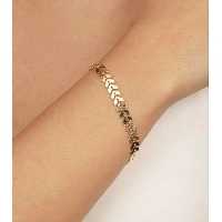 دستبند استیل طرح گندمی ساده