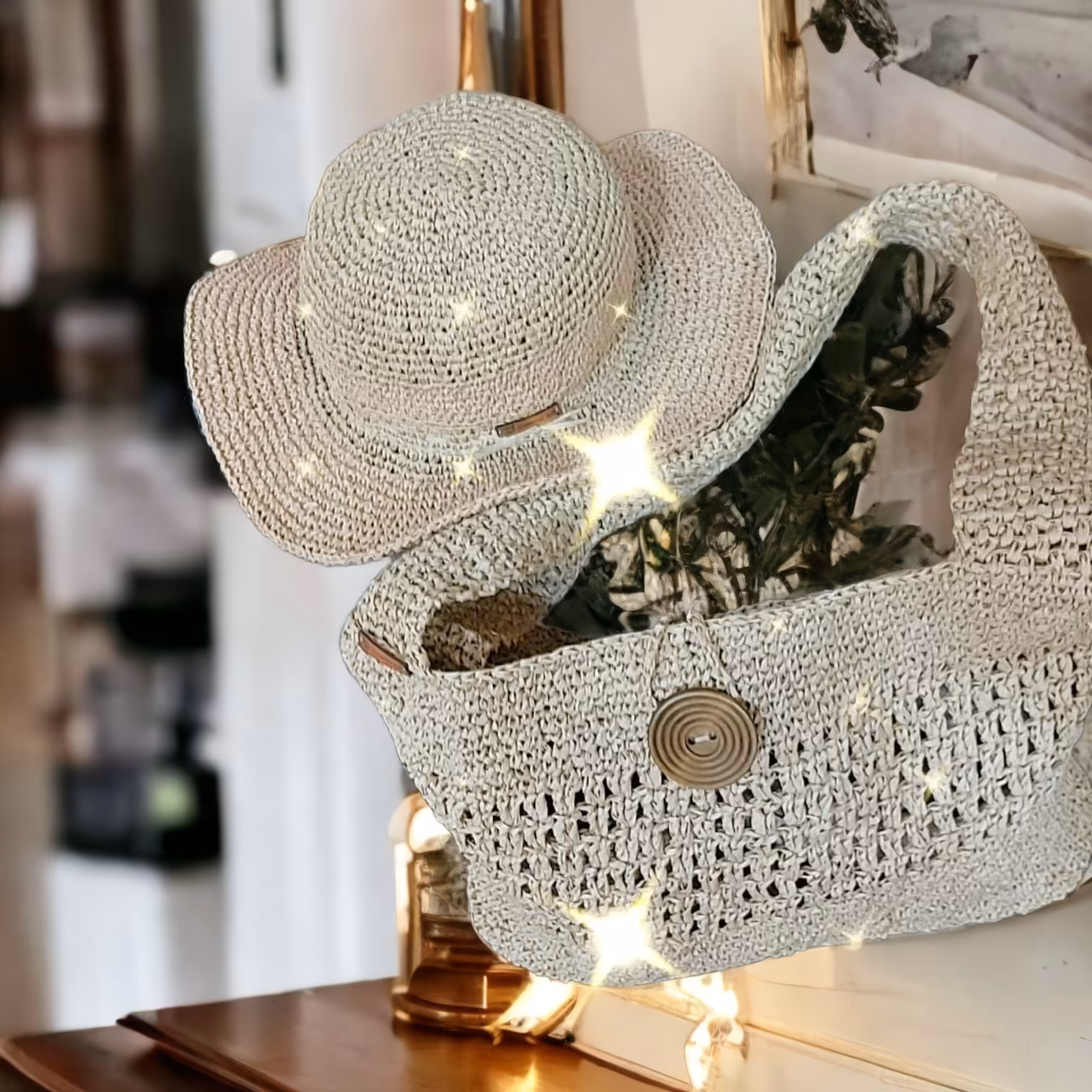 کیف وکلاه ساحلی رافیا