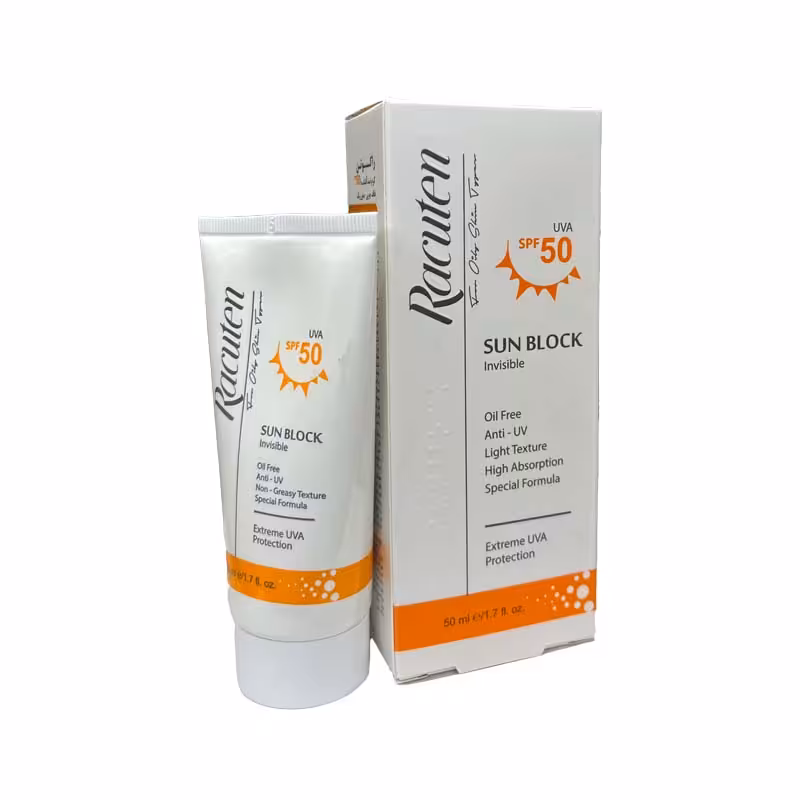 خرید + قیمت | کرم ضدآفتاب بی رنگ Spf 50 راکوتن پوست چرب و مختلط 