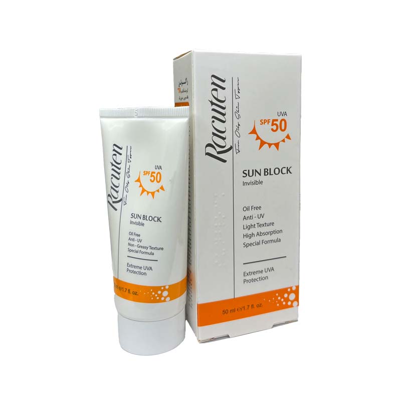 خرید + قیمت | کرم ضدآفتاب بی رنگ Spf 50 راکوتن پوست چرب و مختلط