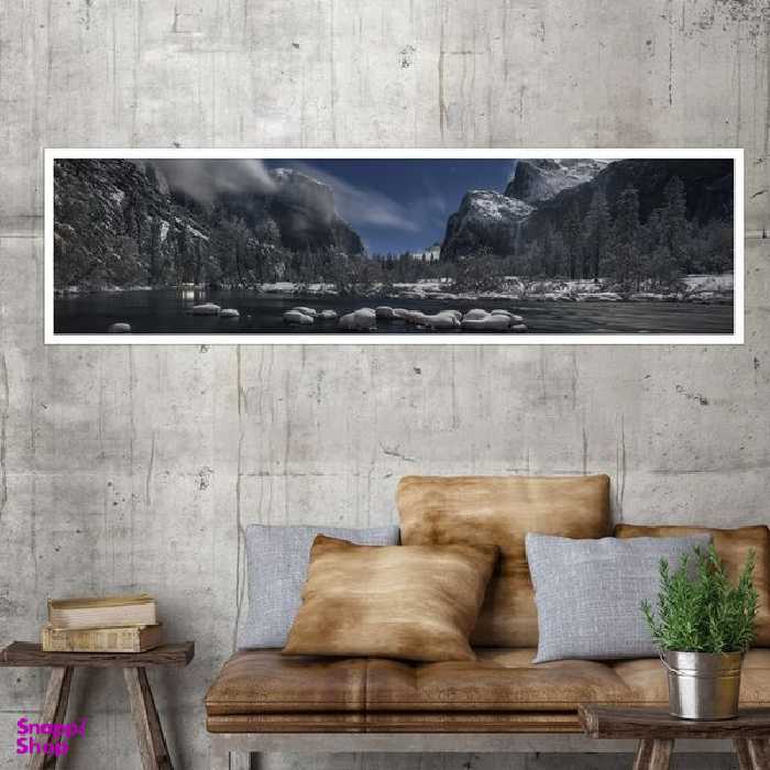 تابلو بکلیت طرح کوهستان زمستانی مدل کشیده W-7795