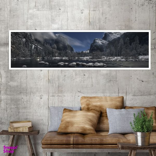 تابلو بکلیت طرح کوهستان زمستانی مدل کشیده W-7795