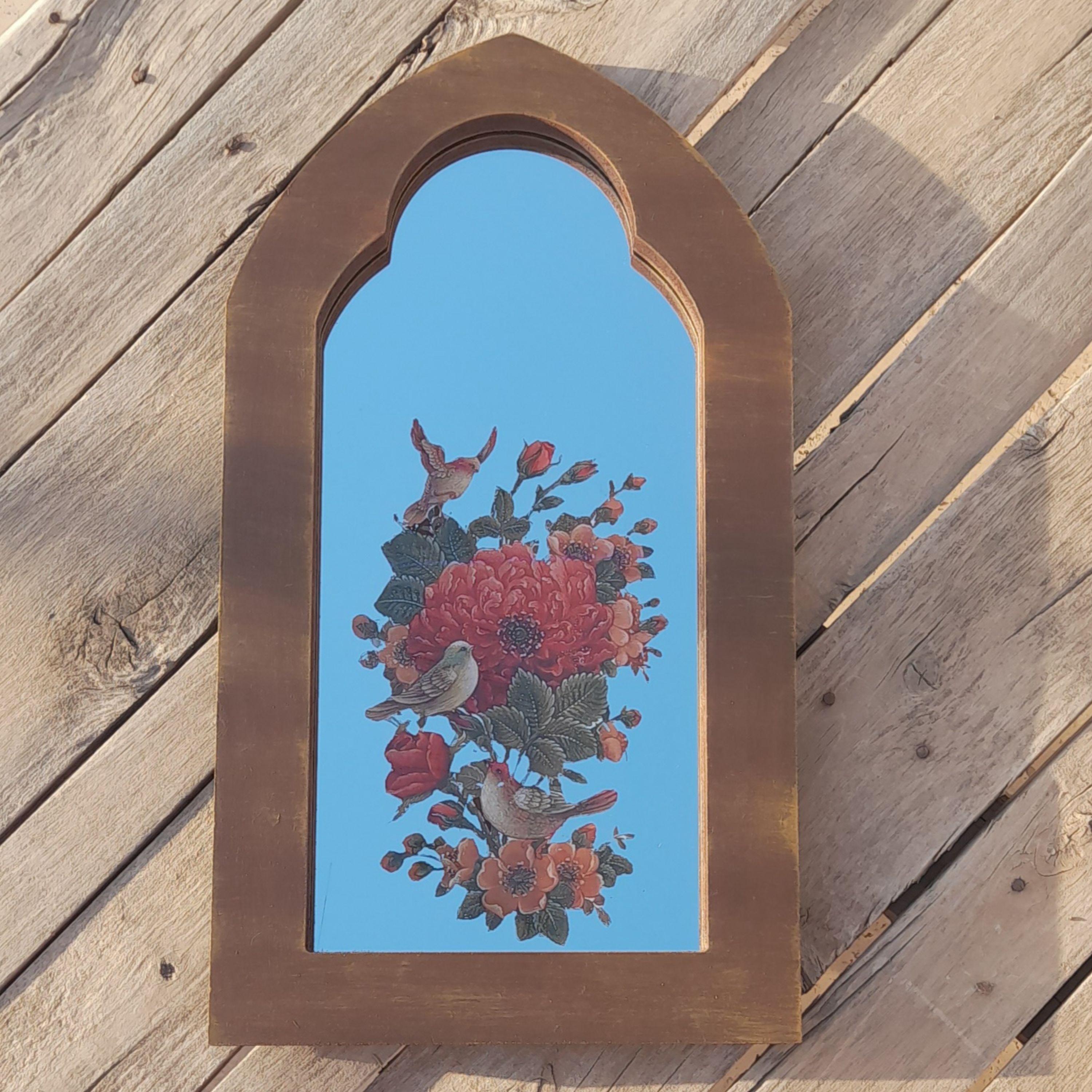 آینه آنتیک طرح((گل در محراب))