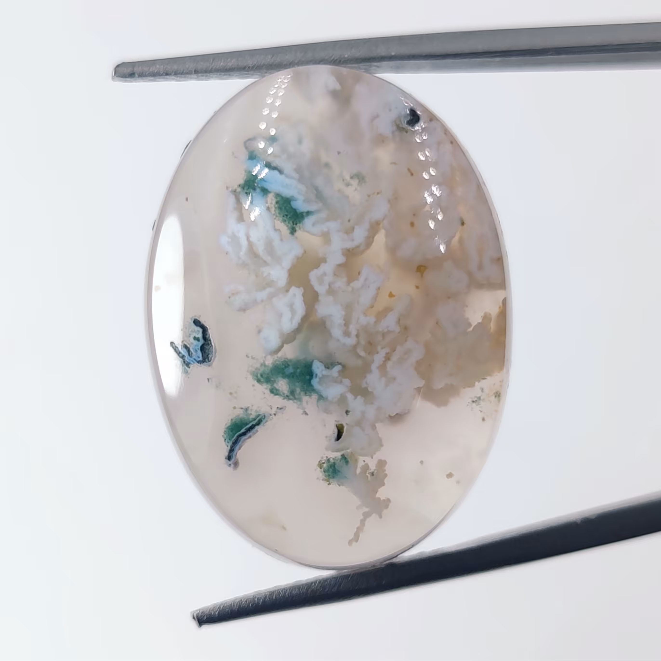 نگین سنگ عقیق شجر معدنی منظره بهاری (کریستالی) 