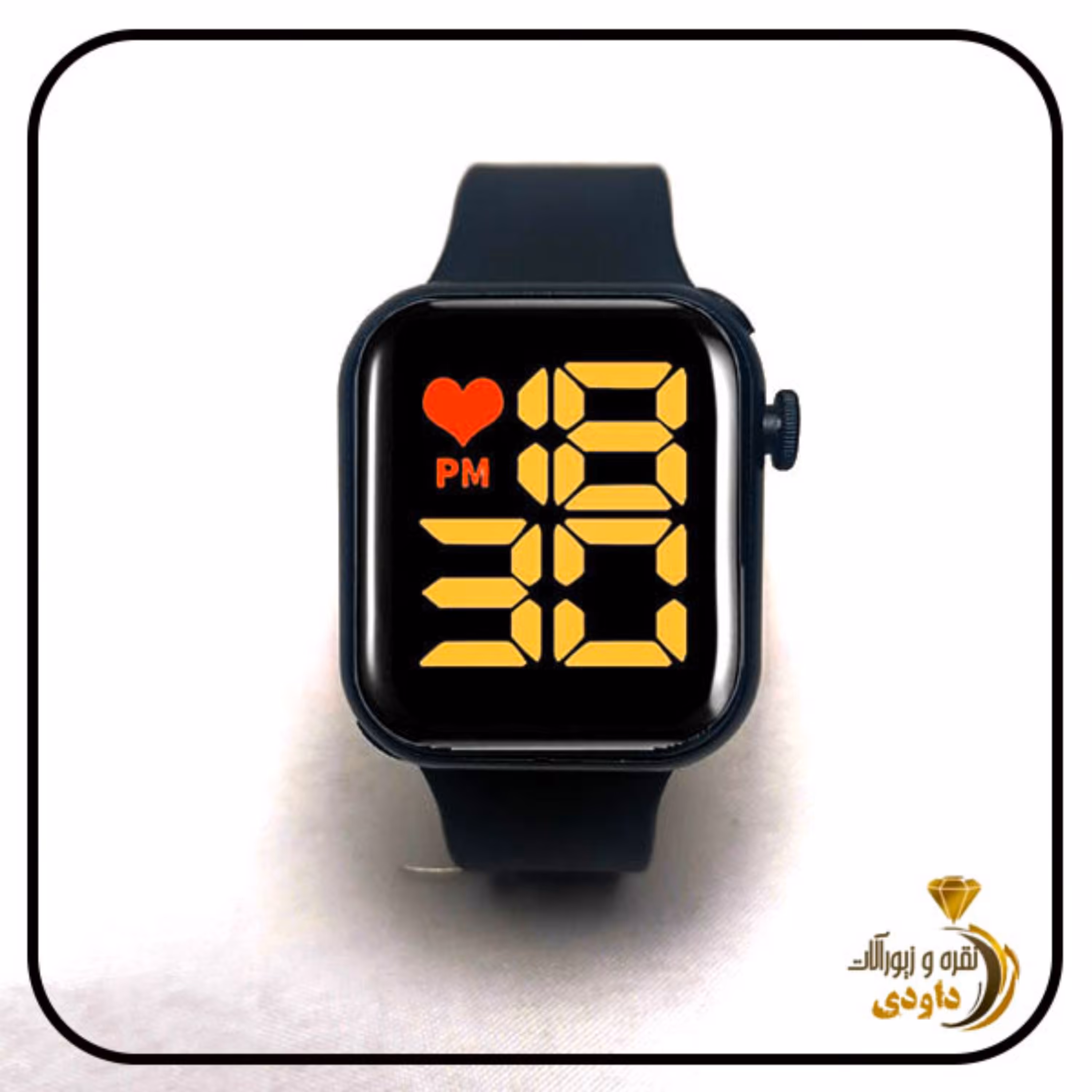 ساعت طرح اپل واچ بند مشکی