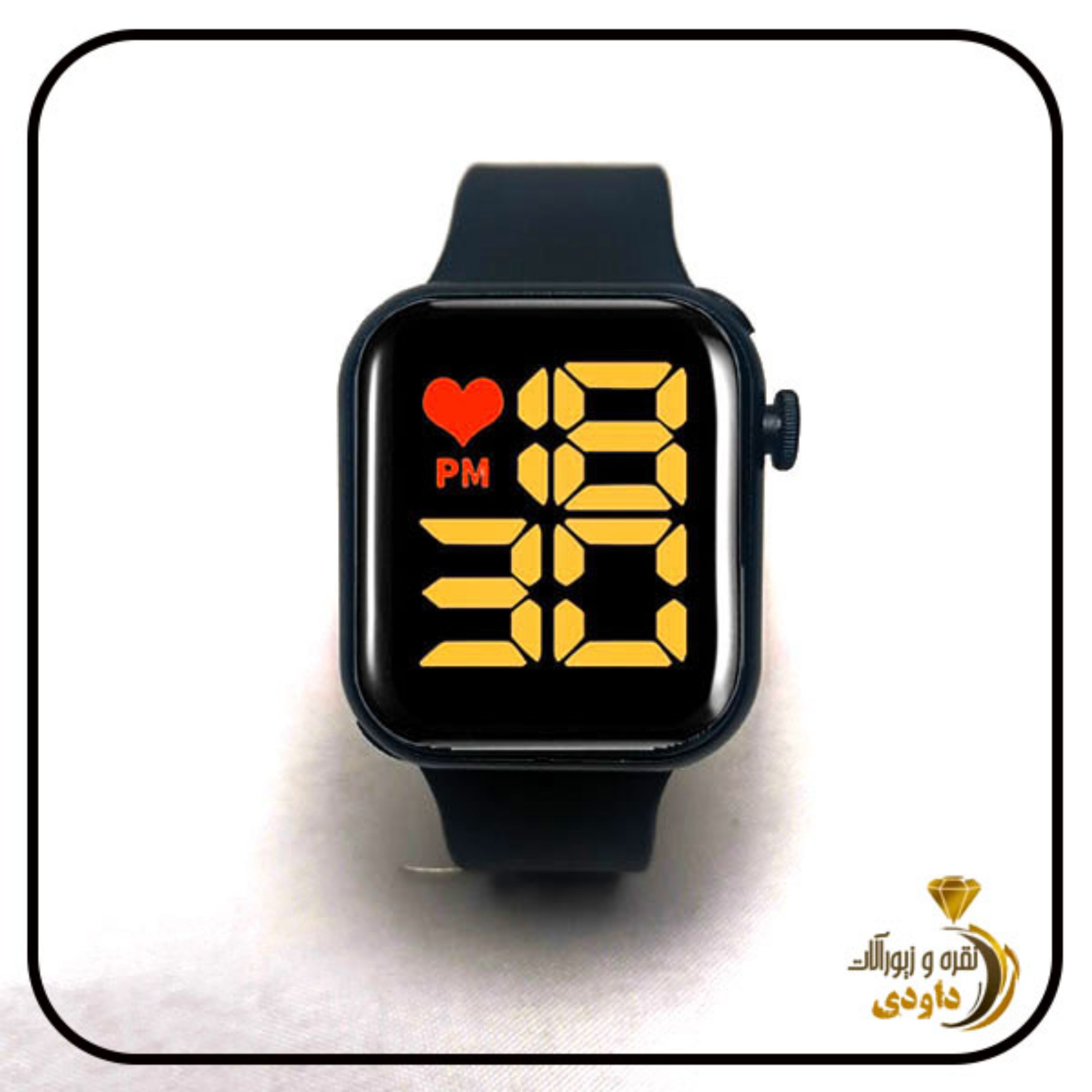 ساعت طرح اپل واچ بند مشکی