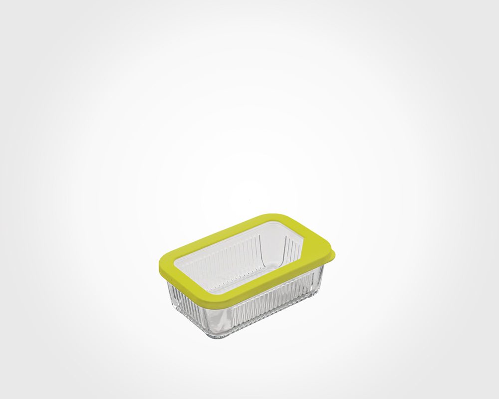 ظرف شیشه ای دربدار 1.1 لیتر لیمون کد  2098