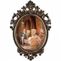 تابلو آینه ای پلی رزین مدل THE CAVALIER IN THE SALON کد PH-70016