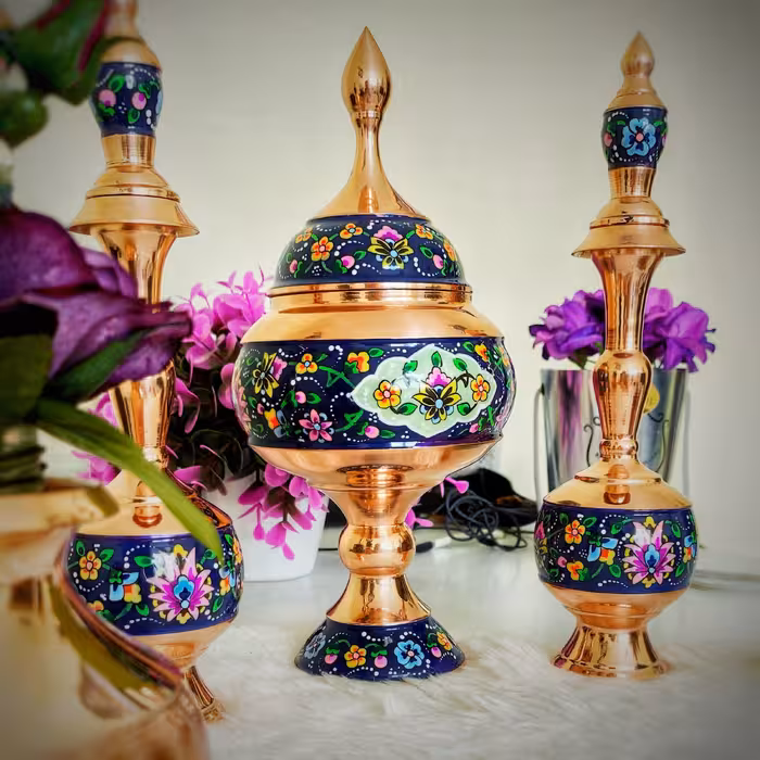 ست تنگ و شکلات خوری مس و پرداز  23 سانتی