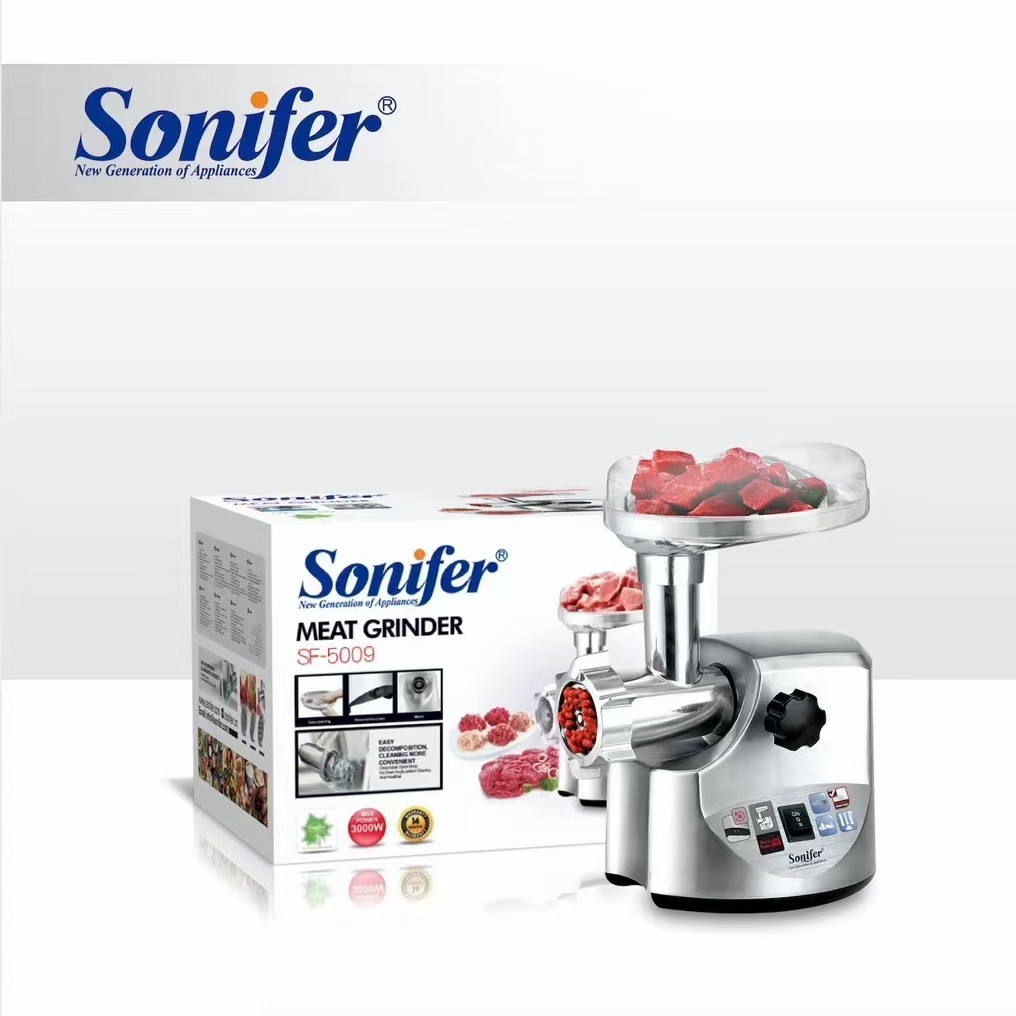 چرخ گوشت گیربکسی بدنه فلز برند سونیفر مدل sf5009