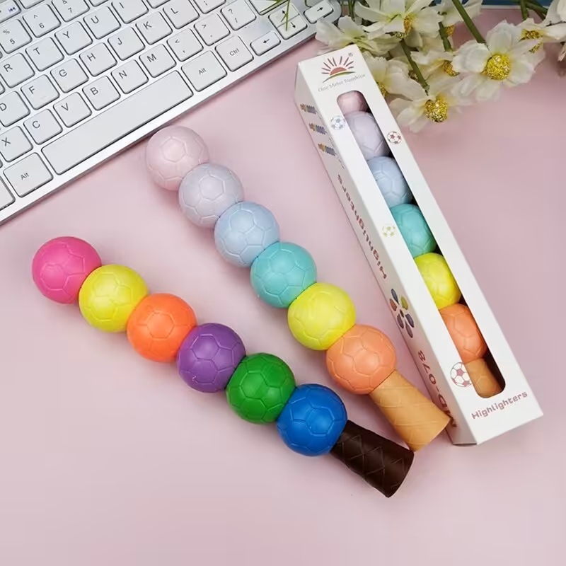 ماژيک هايلايت 6 رنگ طرح توپ فوتبال