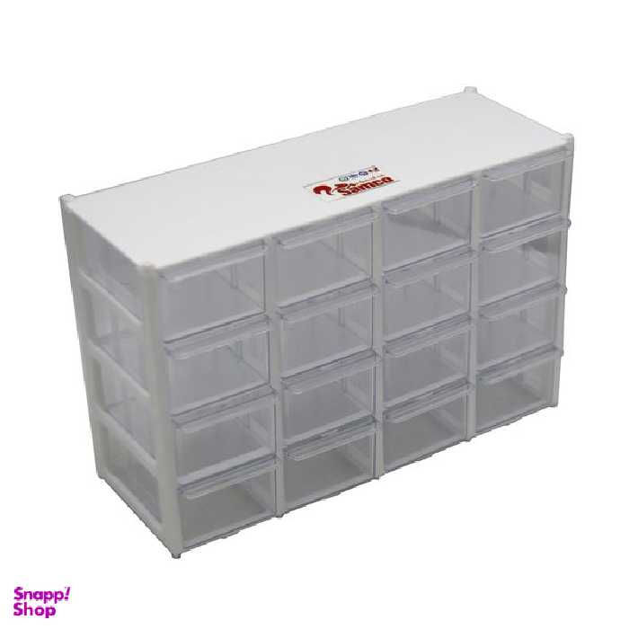 جعبه نظم دهنده ابزار سامکو مدل 16 کشو طرح کریستالی کد YP-M16-30x20x12CM
