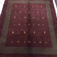 گبه دست بافت طرح  بز و درخت ریز بافت