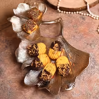 ظرف آلومینیومی برگ 2 طبقه مرداب نقره ای