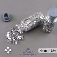 نگین DMC حرارتی هشت ضلعی نقره ای 4 میل