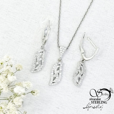 نیمست جواهری نقره ساخت ایتالیا کد 15397