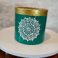  گلدان سفالی طرح اسلیمی(سایز متوسط)