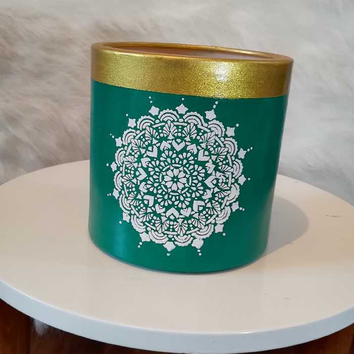  گلدان سفالی طرح اسلیمی(سایز متوسط)