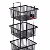 جاپیازی سه طبقه مربع فلزی مشکی